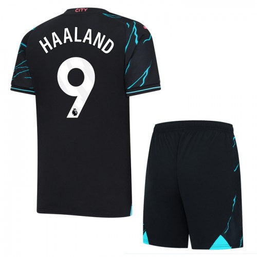 Børn - Manchester City Haaland 9 Fodboldtrøje Tredje 2023-24 Børn - Manchester City Haaland 9 Fodboldtrøje Tredje 2023-24